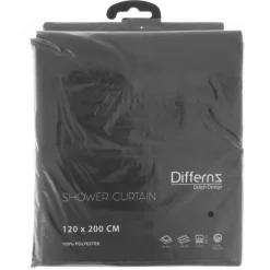 Differnz Douchegordijn polyester antraciet 120x200cm