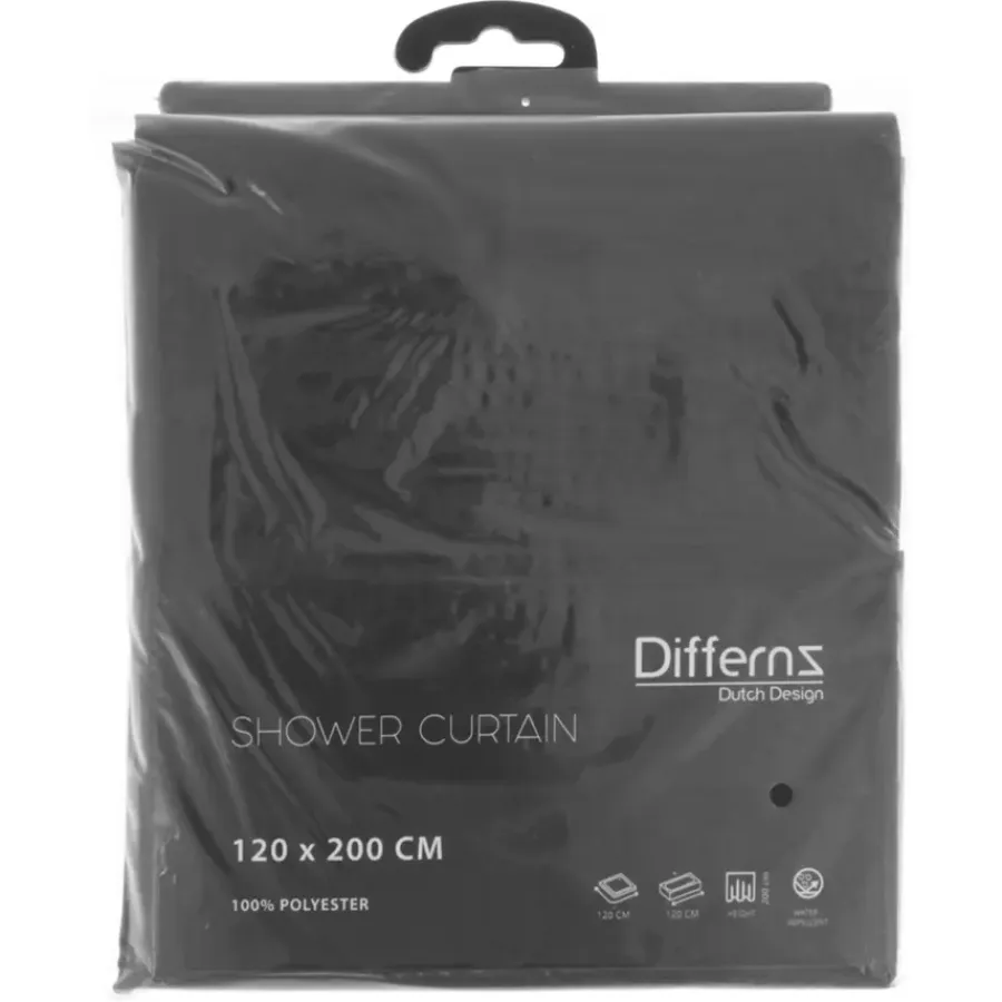 Differnz Douchegordijn polyester antraciet 120x200cm
