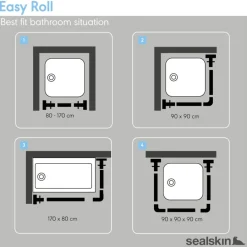 Sealskin Douchestang Easy Roll 90x90x90cm wit