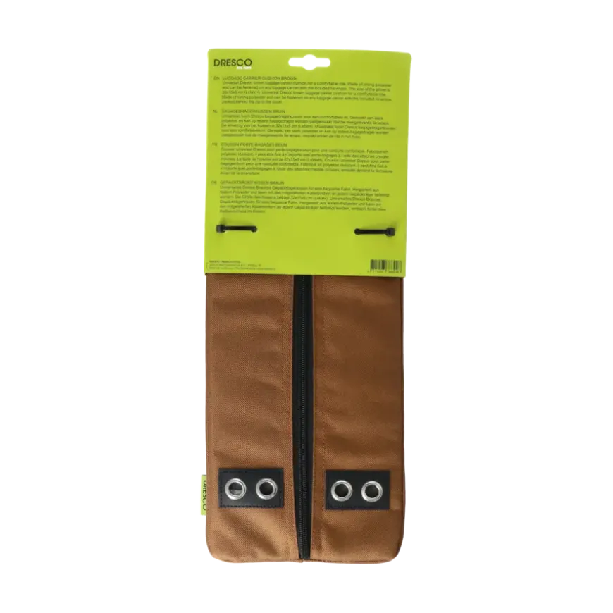 Dresco bagagedragerkussen bruin