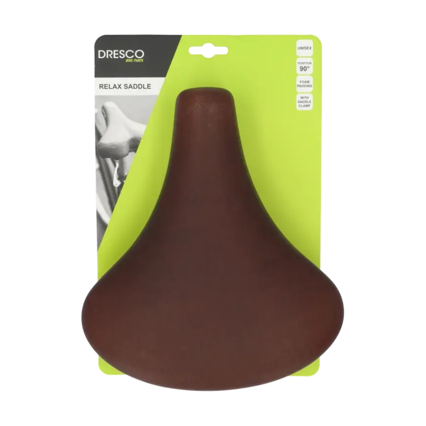 Dresco City Retro fietszadel bruin