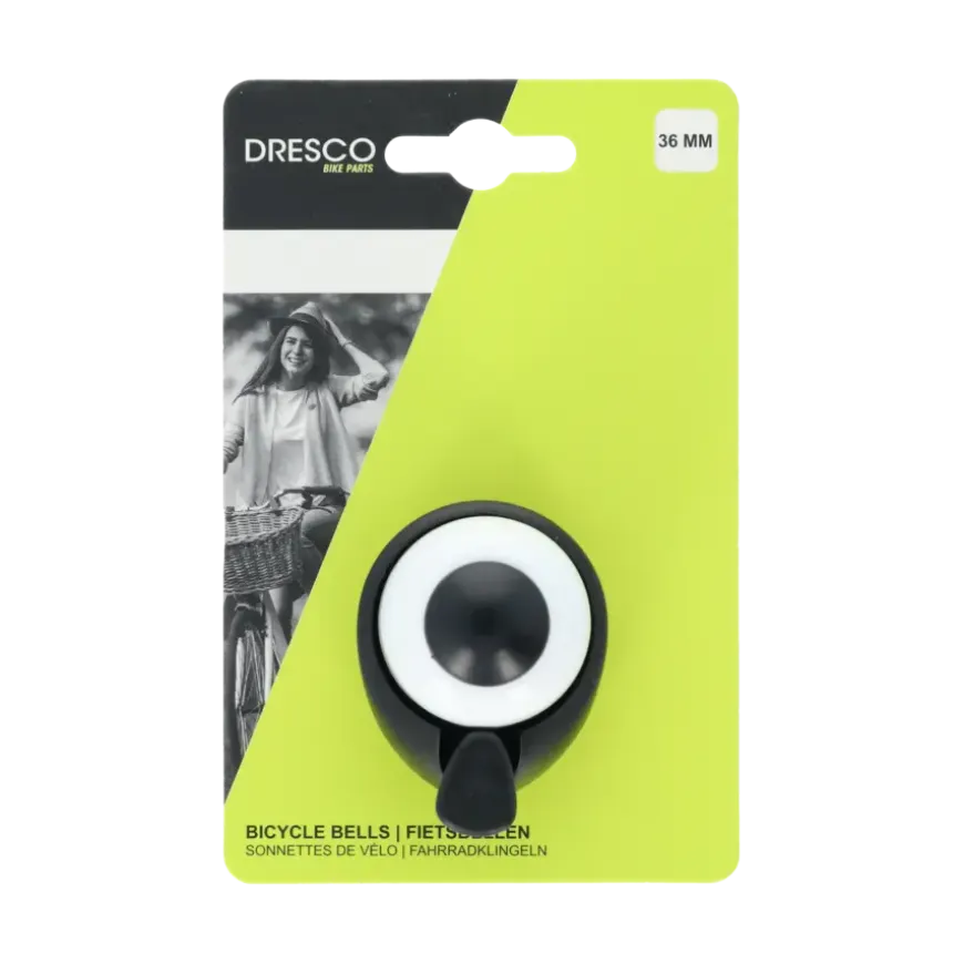 Dresco fietsbel bella mini wit