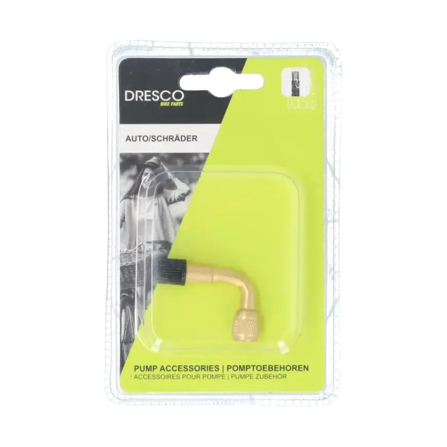 Dresco haakse pompnippel autoventiel