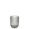 Geen Drinkglas geribbeld - h9,5xd7,5 cm
