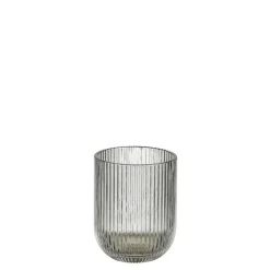 Geen Drinkglas geribbeld - h9,5xd7,5 cm