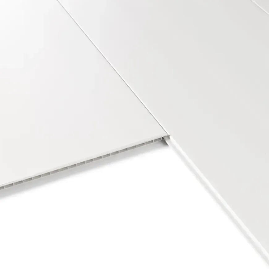 Dumaclip wand- en plafondpaneel PVC satijn wit 2.4m2, afm. 120 x 25 cm
