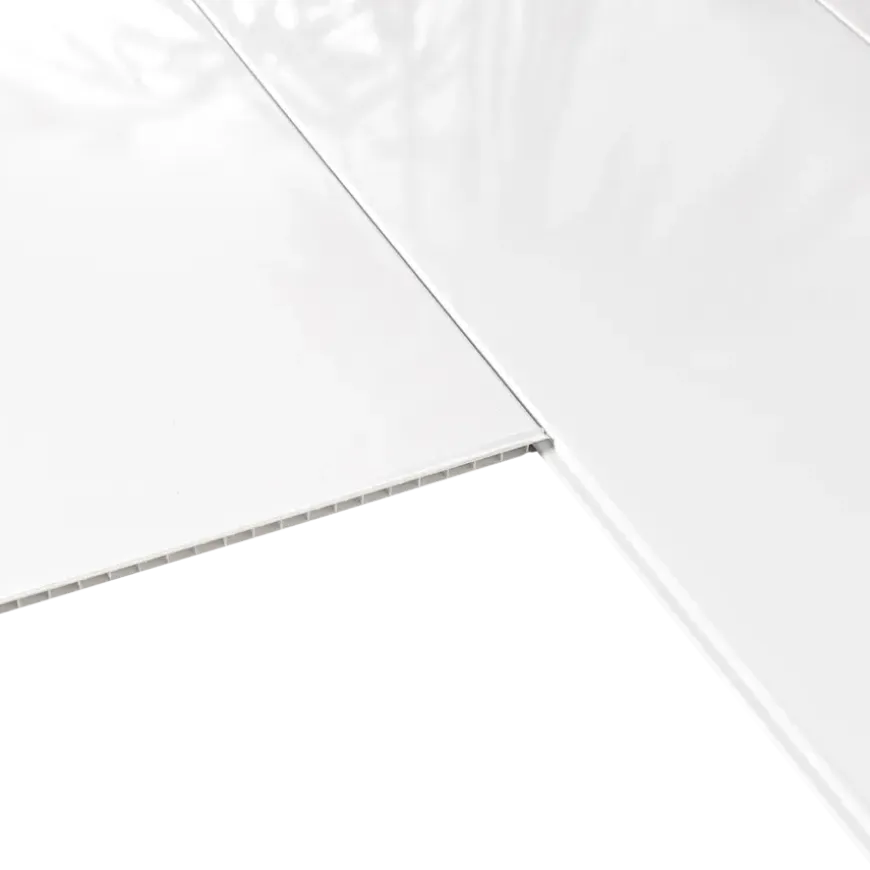 Dumaclip wand- en plafondpaneel PVC hoogglans wit 2.4m2, afm. 120 x 25 cm