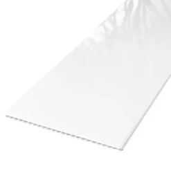 Dumaclip wand- en plafondpaneel PVC hoogglans wit 2.4m2, afm. 120 x 25 cm