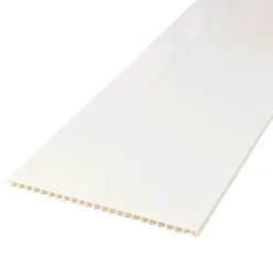 Dumaclip wand- en plafondpaneel PVC essen wit 2.4m2, afm. 120 x 25 cm