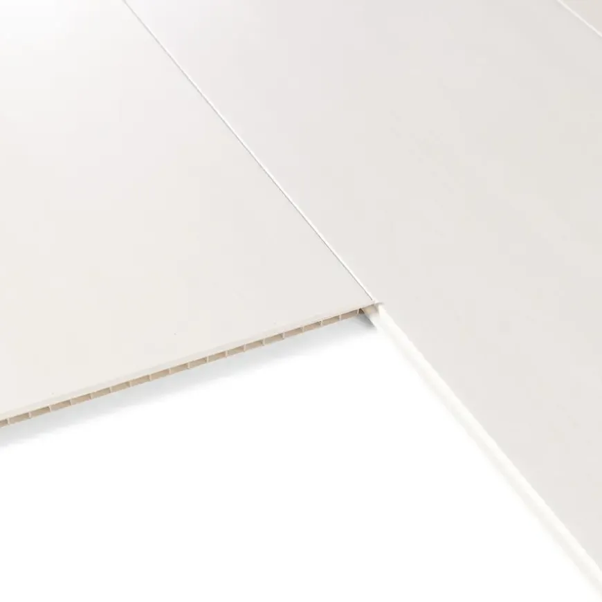 Dumaclip wand- en plafondpaneel PVC essen wit 2.4m2, afm. 120 x 25 cm