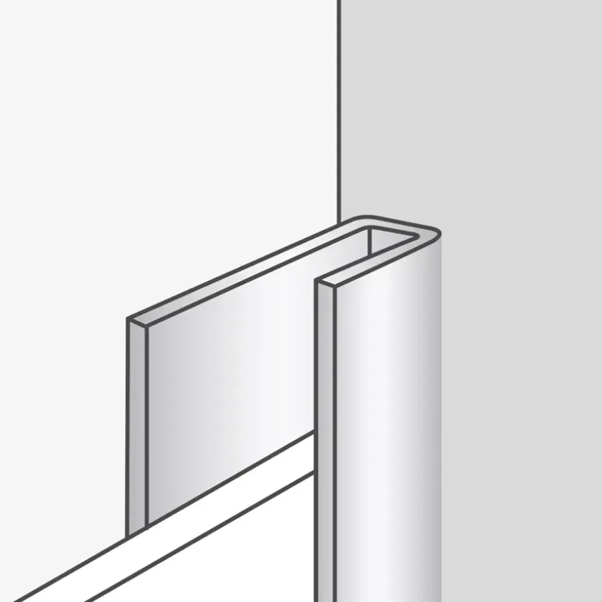 Dumawall+ aluminium start-/ eindprofiel zwart 260 cm