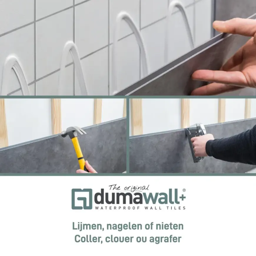 Dumawall+ wandtegel kunststof Tavira glans 1,95m² 37,5x65cm 8 stuks