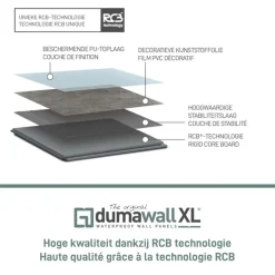 Dumawall XL kunststof wandbekleding Evora glans 4,68m² 90x260cm - 2 stuks