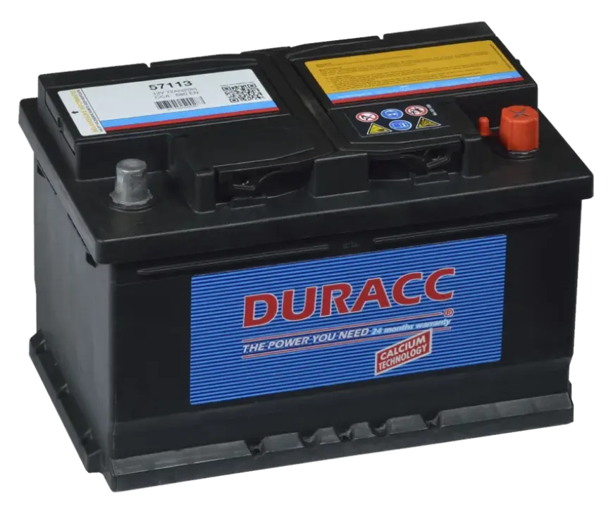 Duracc startaccu 12V 72ah 57113