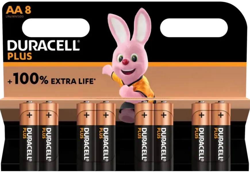 Duracell Batterij AA Alkaline Plus 8 stuks