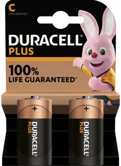 Duracell Batterij C Alkaline Plus 2 stuks