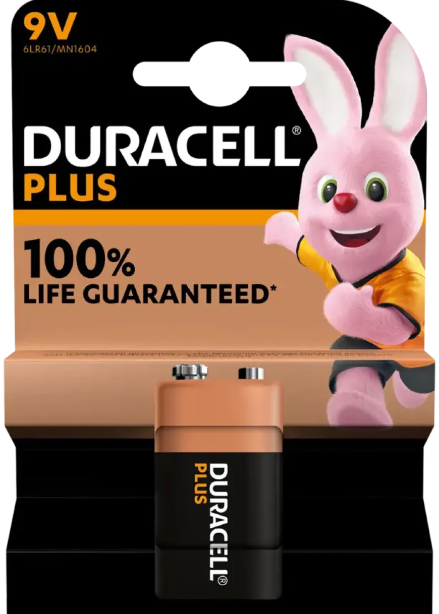 Duracell Batterij 9V Alkaline AA Plus