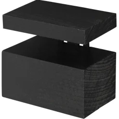 Duraline clip maxi zwart hout 6,3x8x5 cm