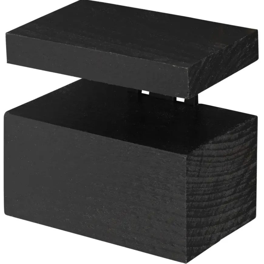 Duraline clip maxi zwart hout 6,3x8x5 cm