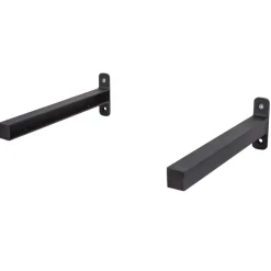 Duraline industriële plankdrager modern verweerd zwart 2 stuks