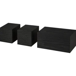 Duraline kubus zwart eik 10x20 cm set 3 stuks