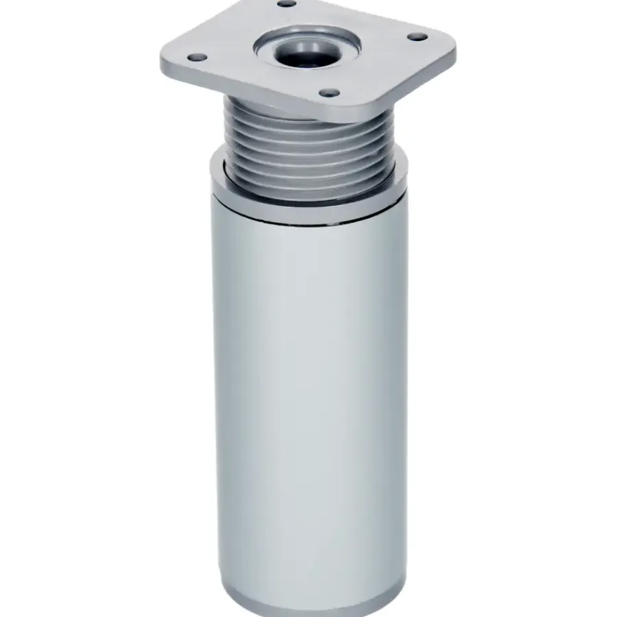 Duraline meubelpoot grijs aluminium ø4x10x13 cm