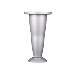 Duraline meubelpoot kunststof aluminium verstelbaar 12,8-13,8 cm