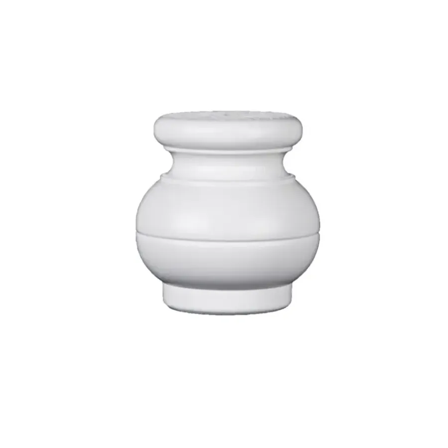 Duraline meubelpoot Lisa buikmodel zijdeglans wit 9 cm
