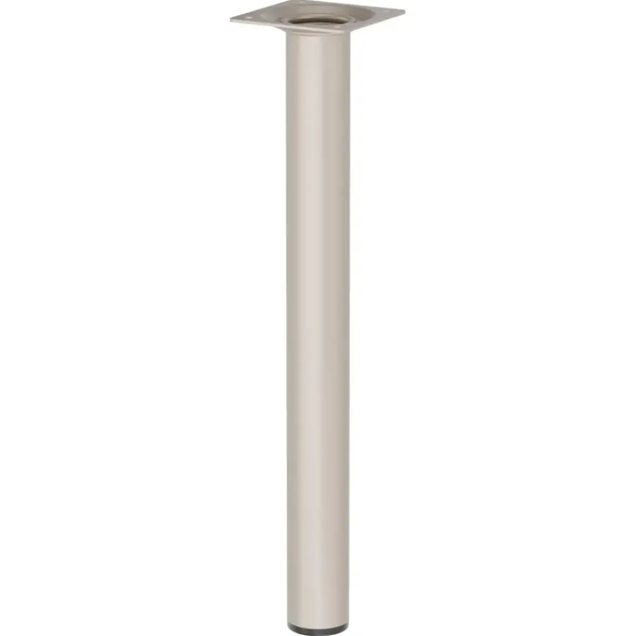 Duraline meubelpoot rond zand / beige staal Ø3x30 cm