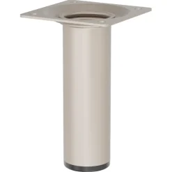 Duraline meubelpoot rond zand / beige staal Ø3x10 cm