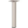Duraline meubelpoot vierkant zand / beige staal 2,5x2,5x20 cm