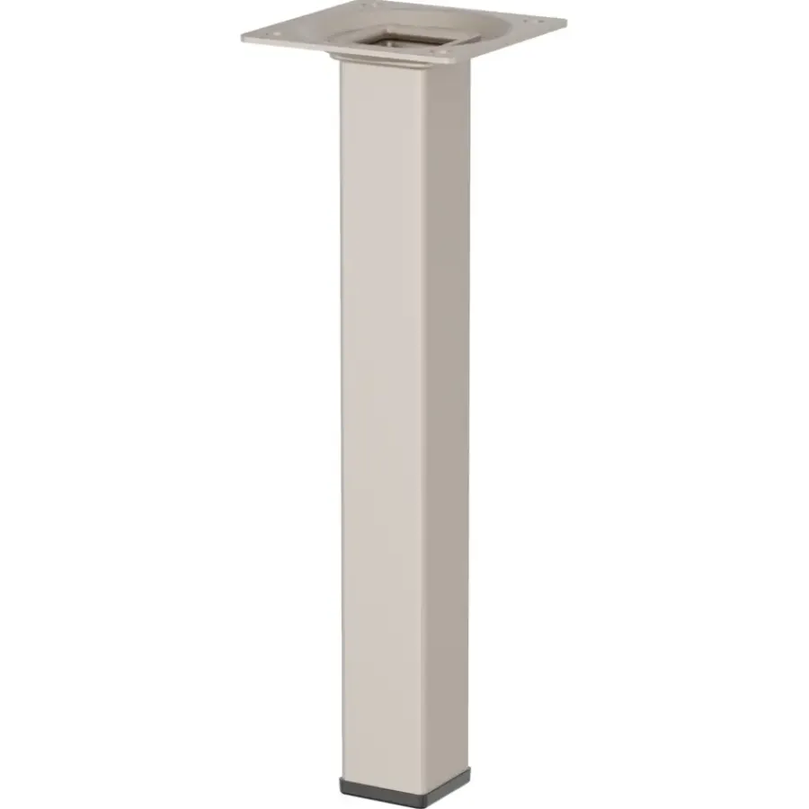 Duraline meubelpoot vierkant zand / beige staal 2,5x2,5x20 cm