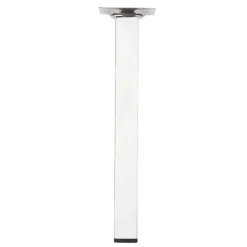Duraline meubelpoot vierkant chroom 25x25 mm 25 cm