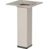 Duraline meubelpoot vierkant zand / beige staal 2,5x2,5x10 cm