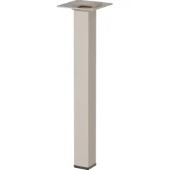 Duraline meubelpoot vierkant zand / beige staal 2,5x2,5x25 cm
