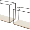 Duraline muur kubussen staal/hout set 2 stuks