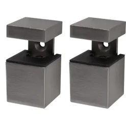 Duraline plankdrager clip cube mini geborsteld nikkel