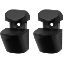 Duraline plankdrager clip mat zwart 2 stuks