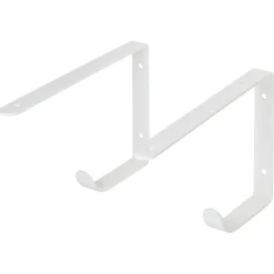 Duraline plankdrager haak wit 22x14,5 cm 2 stuks