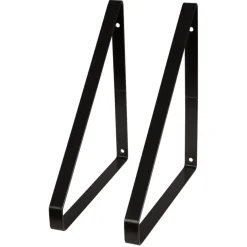 Duraline plankdrager metaal zwart 2 stuks