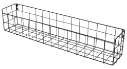 Duraline wandmand draadstaal mat zwart 60 x 12 x 10 cm