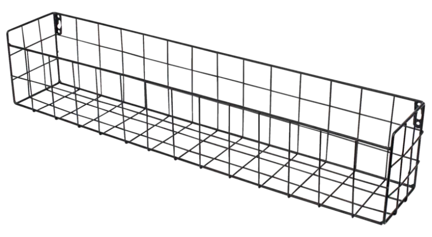 Duraline wandmand draadstaal mat zwart 60 x 12 x 10 cm