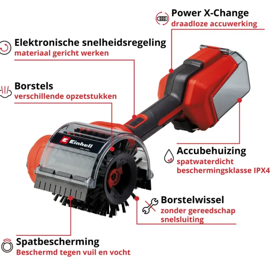 EINHELL 18V accu terrasreiniger Picobella 18/90 LI zonder accu