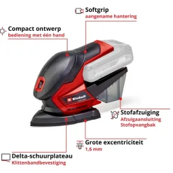 Einhell 18V multischuurmachine TE-OS 18/150 LI (zonder accu)