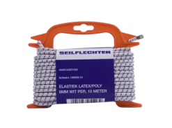 Seilflechter ELASTIEK LATEX/POLY 6MM WIT 10MTR