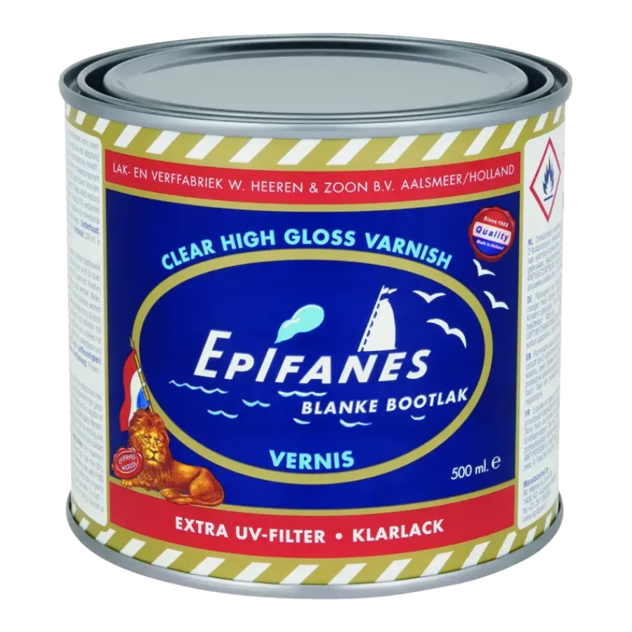 Epifanes bootlak blank / vernis met extra UV-filter 500 ml