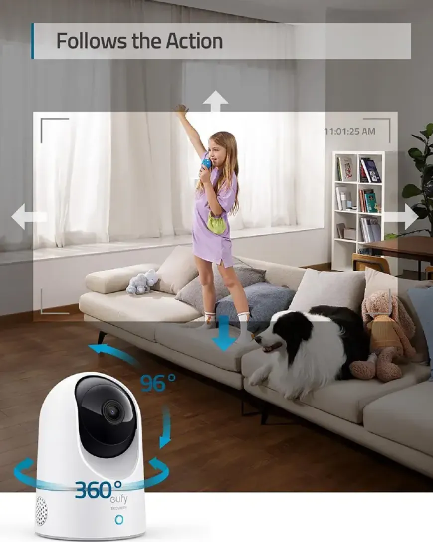 Eufy Indoorcam Beveiligingscamera 2K Pan & Tilt Wired