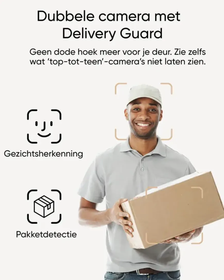 Eufy Video Deurbel E340 2 camera's Zwart Uitbreiding