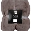 Geen Faux fur plaid beige 200 x 150 cm