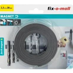 Fix-o-moll Ferrit magneetband zelfklevend 2,5 m x 20 mm